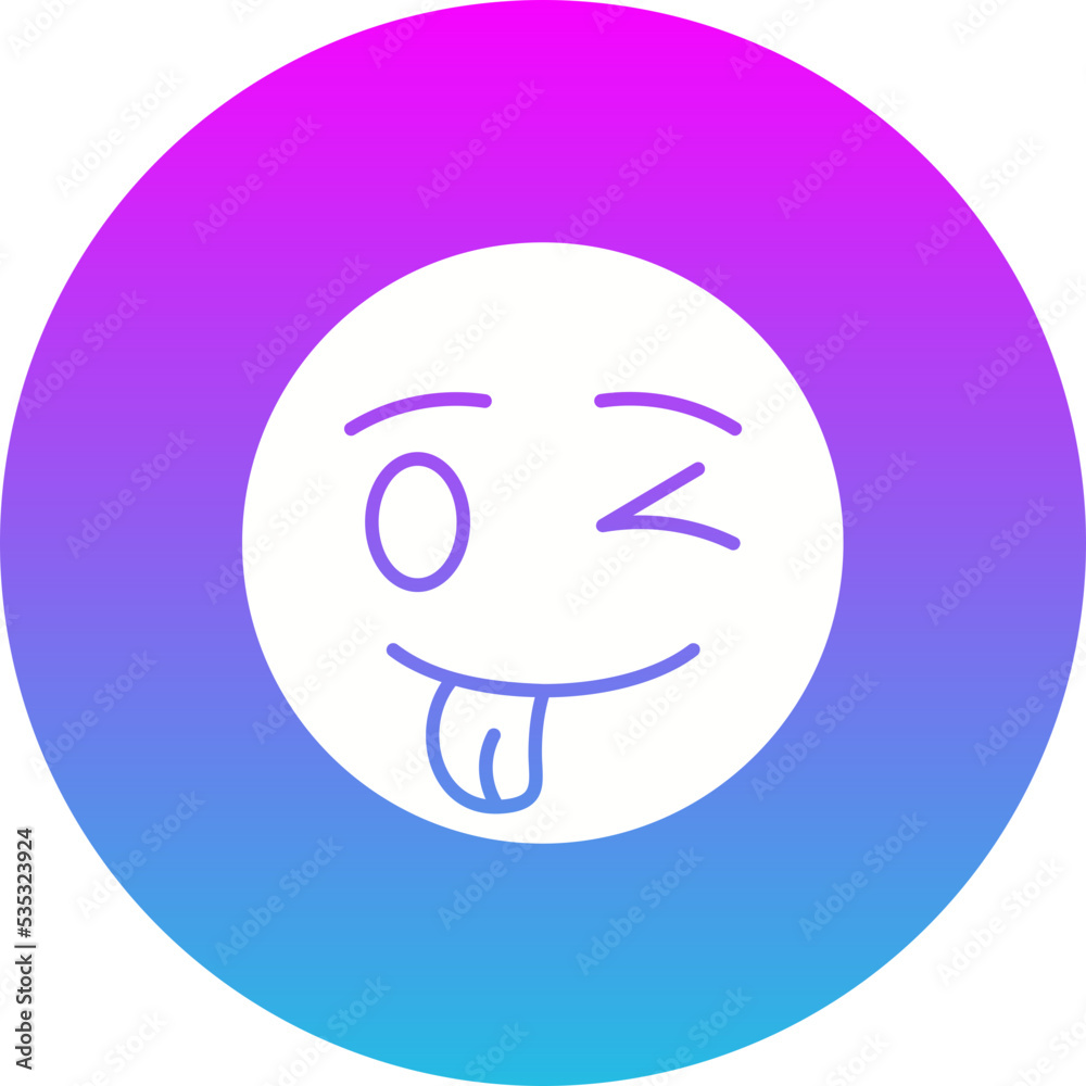 Crazy Gradient Circle Glyph Inverted Icon