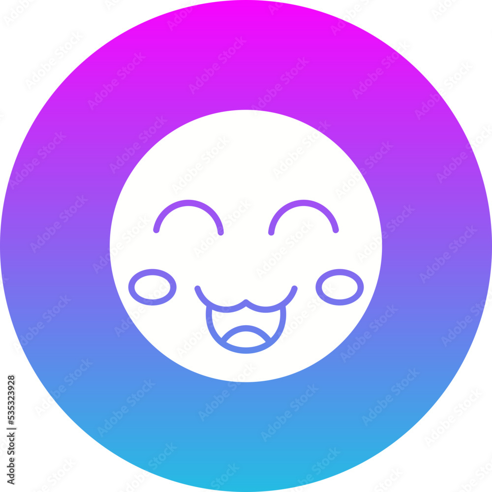 Cute Gradient Circle Glyph Inverted Icon