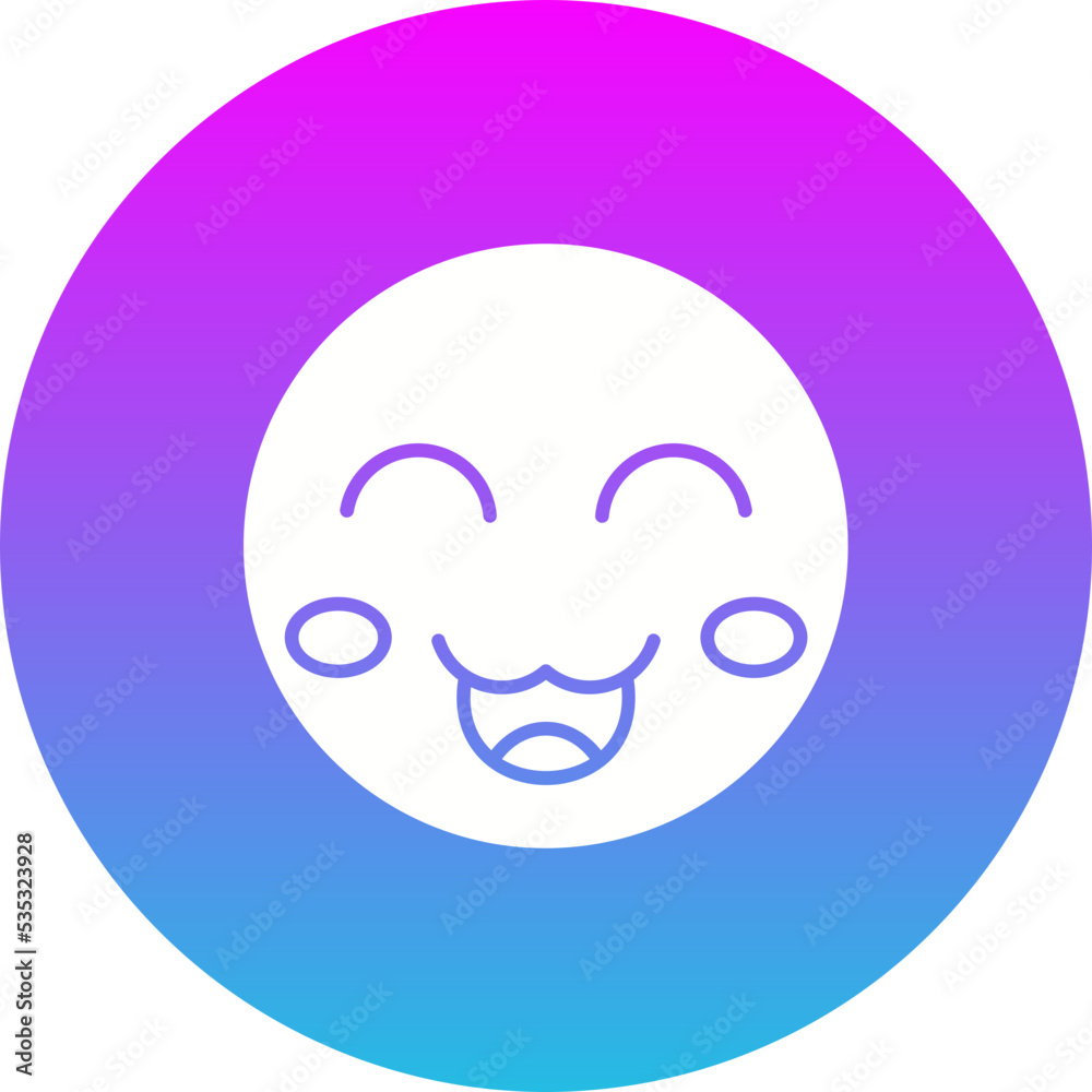 Cute Gradient Circle Glyph Inverted Icon Cute Gradient Circle Glyph Inverted Icon