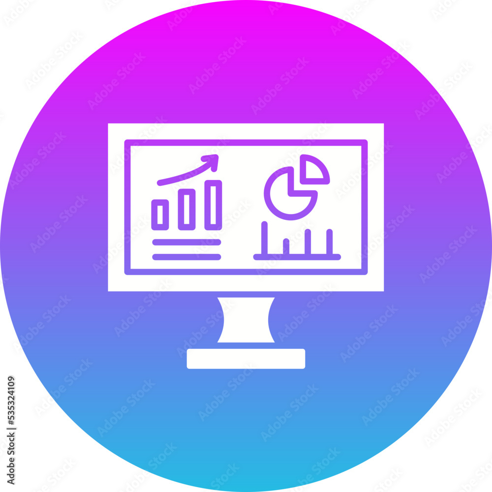 Dashboard Gradient Circle Glyph Inverted Icon Dashboard Gradient Circle Glyph Inverted Icon