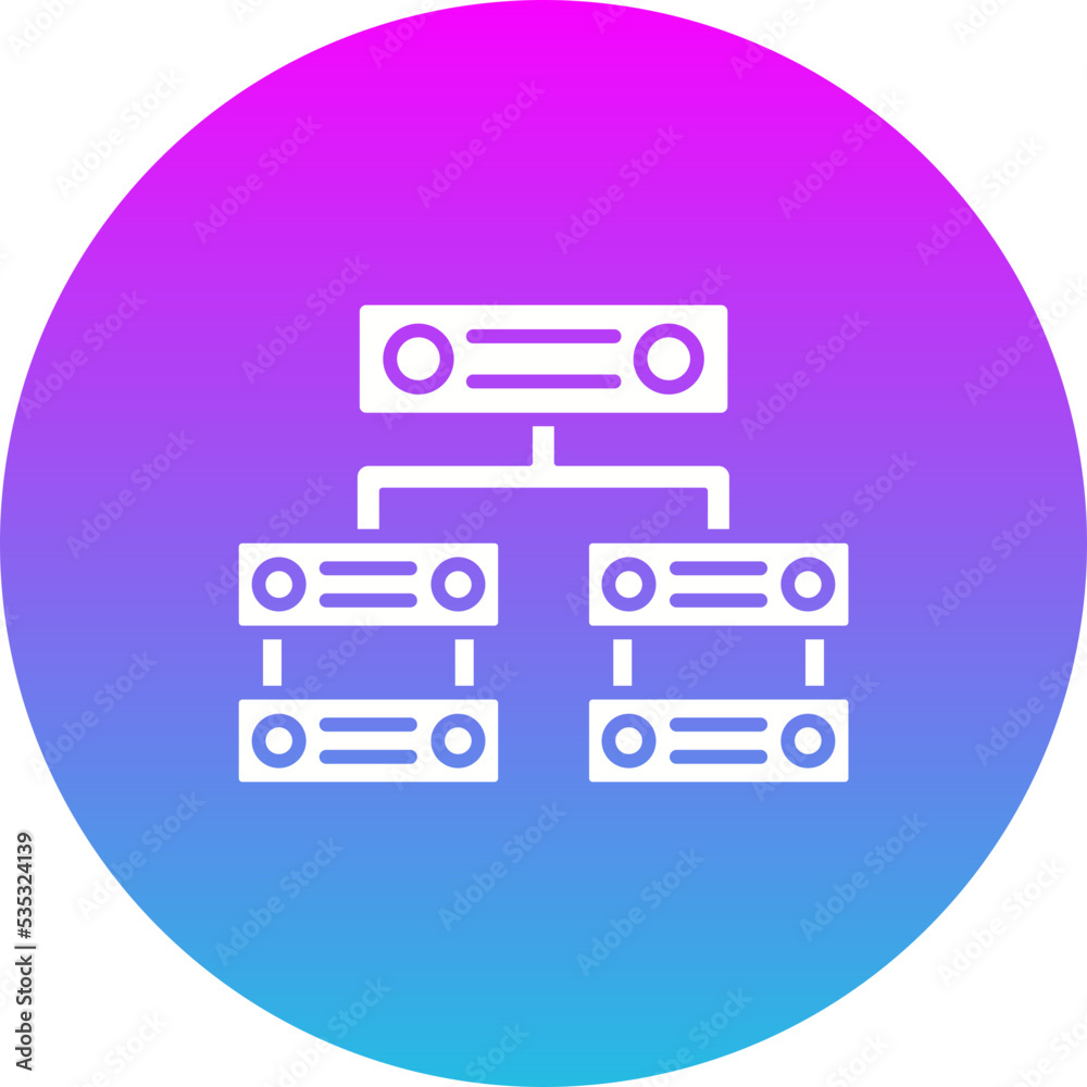 Servers Gradient Circle Glyph Inverted Icon Servers Gradient Circle Glyph Inverted Icon
