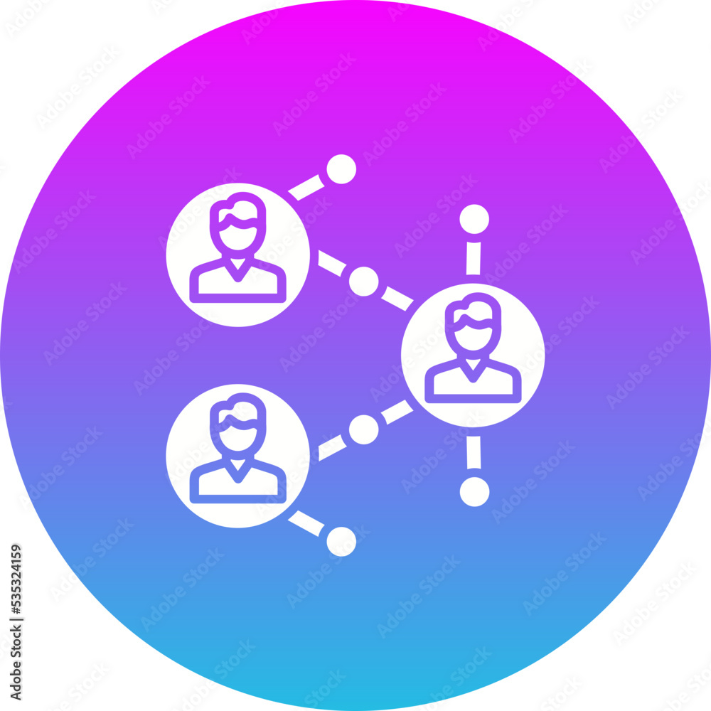 Networking Gradient Circle Glyph Inverted Icon Networking Gradient Circle Glyph Inverted Icon