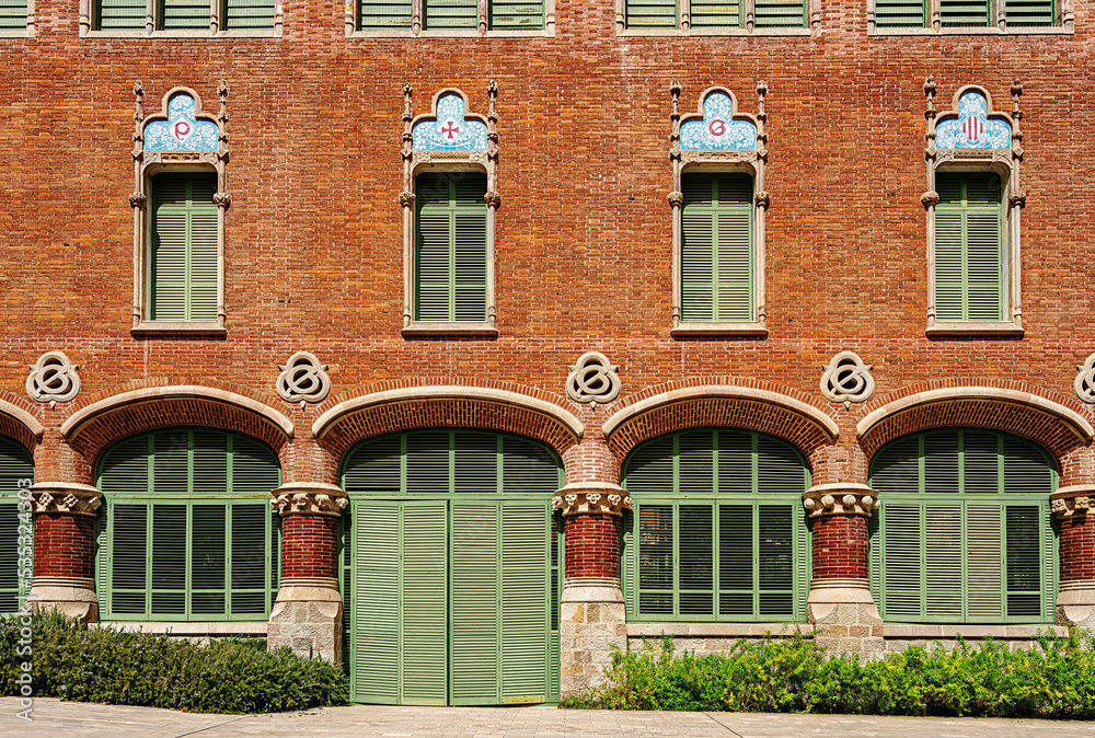 Historischer Klinikkomplex des Hospital de la Santa Creu i Sant Pau, Barcelona, Katalonien, Spanien,