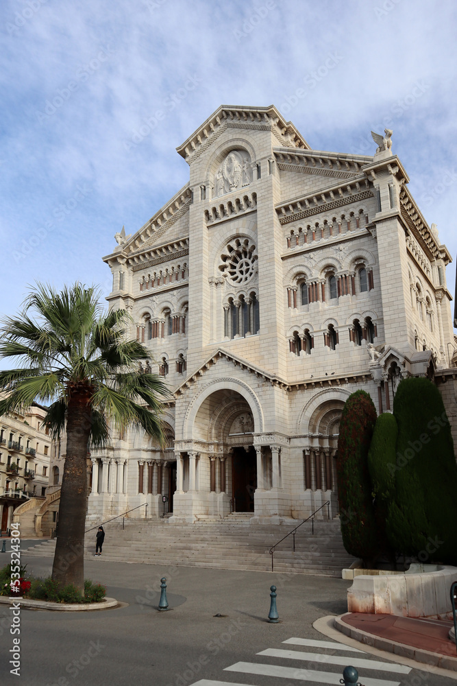 Monaco, Monaco - 02.10.2022: Cathedral of Saint Nicholas of Monaco