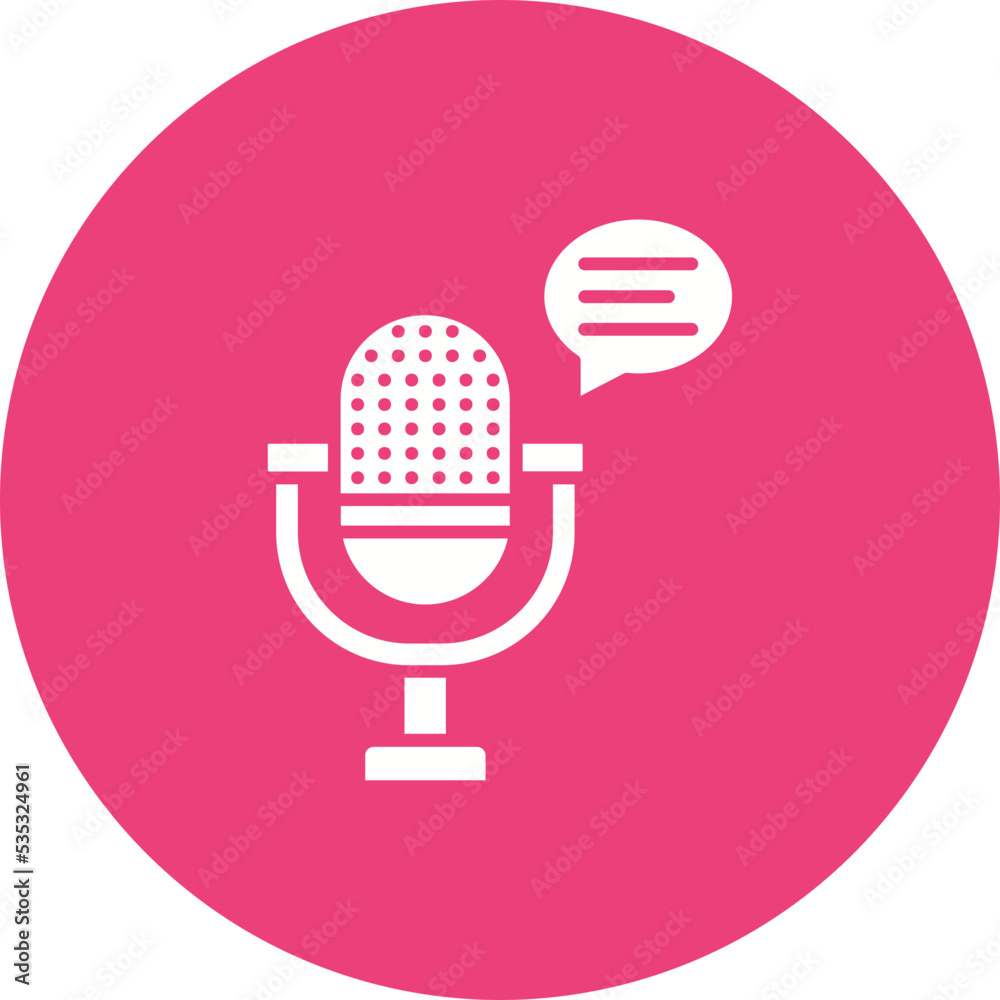 Podcast Multicolor Circle Glyph Inverted Icon Podcast Multicolor Circle Glyph Inverted Icon