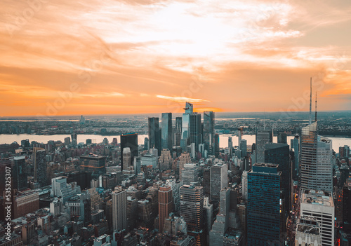 sunset skyline Manhattan panorama views New York