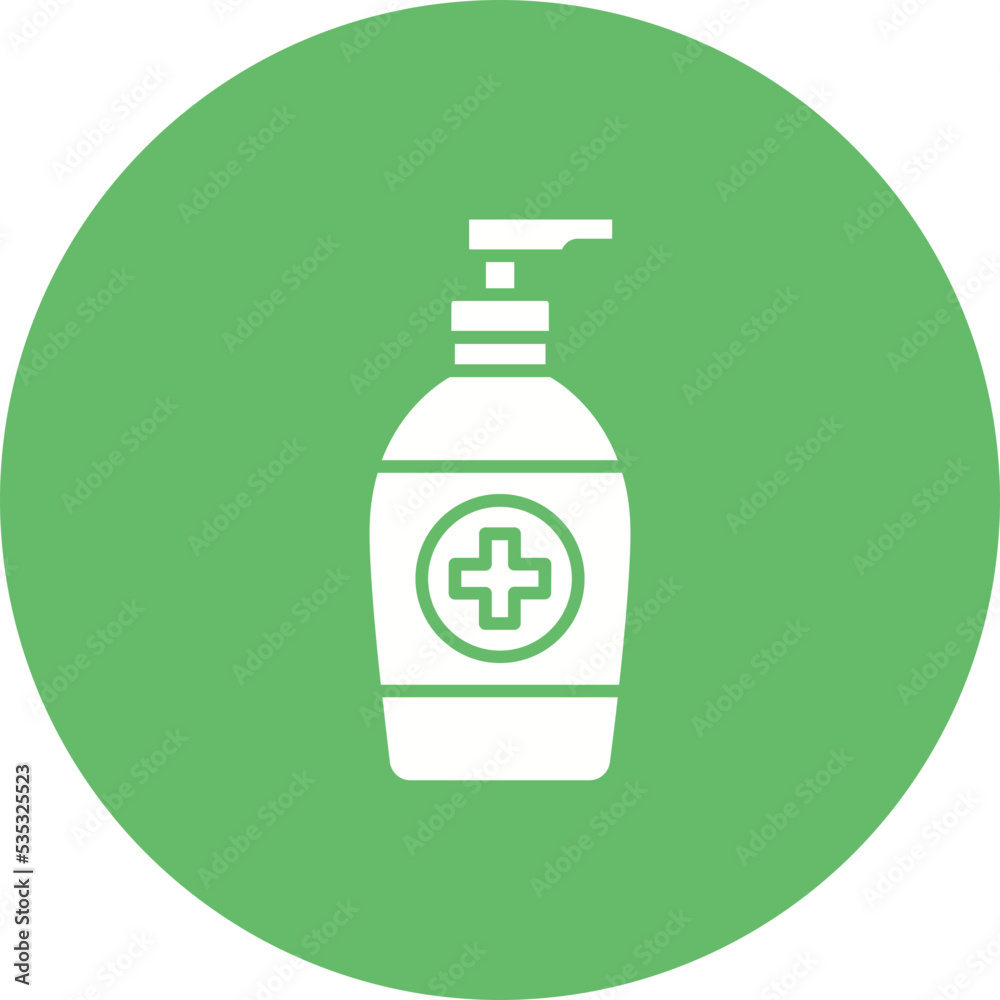 Antiseptic Multicolor Circle Glyph Inverted Icon Antiseptic Multicolor Circle Glyph Inverted Icon