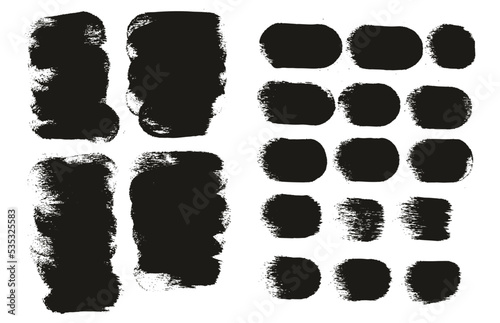 Round Sponge Thick Artist Brush Short Background & Straight Lines Mix High Detail Abstract Vector Background Mix Set 