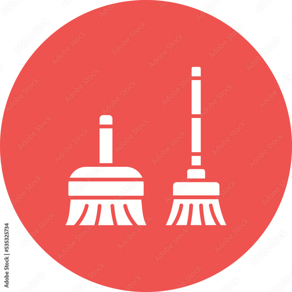 Sweeping Tools Multicolor Circle Glyph Inverted Icon Sweeping Tools Multicolor Circle Glyph Inverted Icon