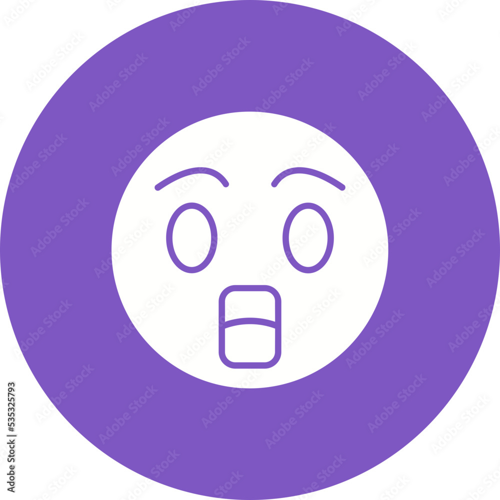 Shocked Multicolor Circle Glyph Inverted Icon Shocked Multicolor Circle Glyph Inverted Icon