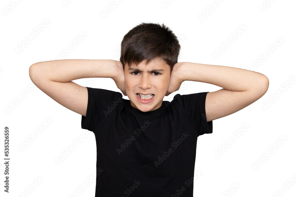Photo of adorable young happy boy looking at camera.Isolated on the white background Photo of adorable young happy boy looking at camera.Isolated on the white background