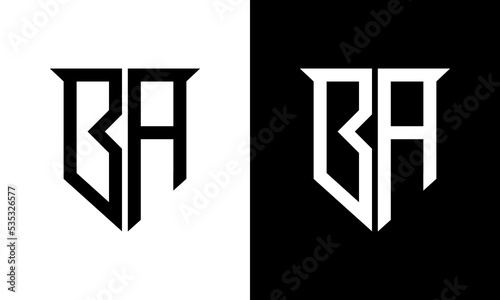 letter ba logo design