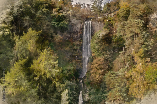 Digital watercolour image o...