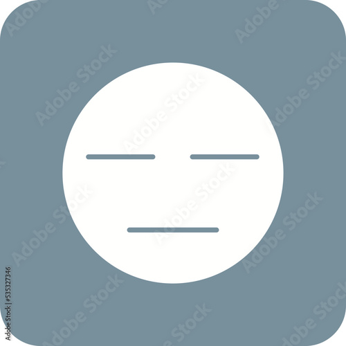 Expressionless Multicolor Round Corner Glyph Inverted Icon