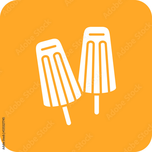 Ice Lolly Multicolor Round Corner Glyph Inverted Icon