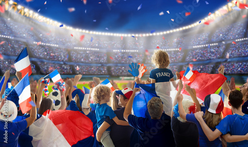 France football team supporter. French fan.