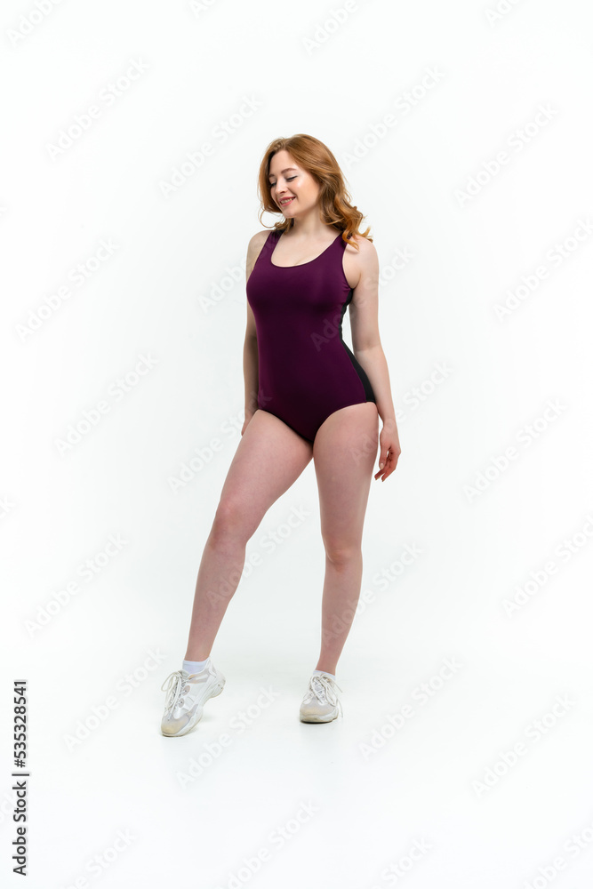 model size posing bodysuit on white background model size posing bodysuit on white background