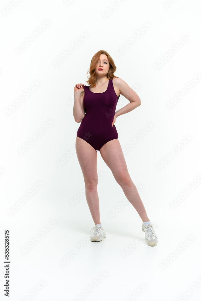 model size posing bodysuit on white background model size posing bodysuit on white background