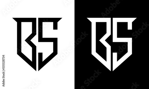 letter bs logo design photo