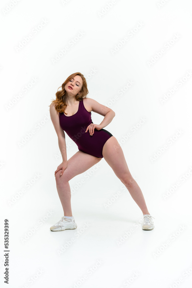 model size posing bodysuit on white background model size posing bodysuit on white background