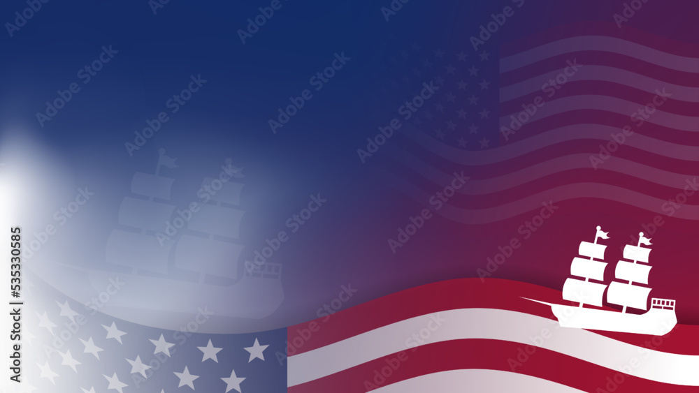 Columbus Day Background theme design 4k, american flag with Copy space area, Suitable to place on content with that template Columbus Day Background theme design 4k, american flag with Copy space area, Suitable to place on content with that template