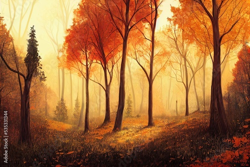colorful autumn and thanksgiving illustration wallpaper banner