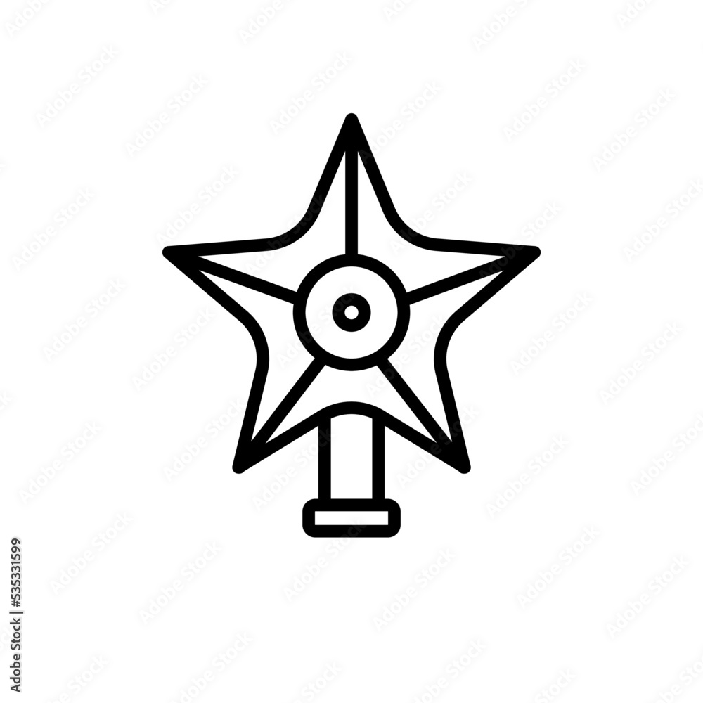 Gwiazda na choinkę  - ikona wektorowa 