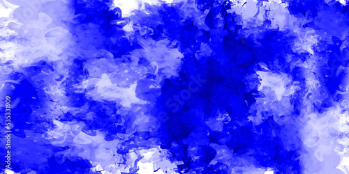 Abstract art blue paint background with liquid fluid grunge texture with random style