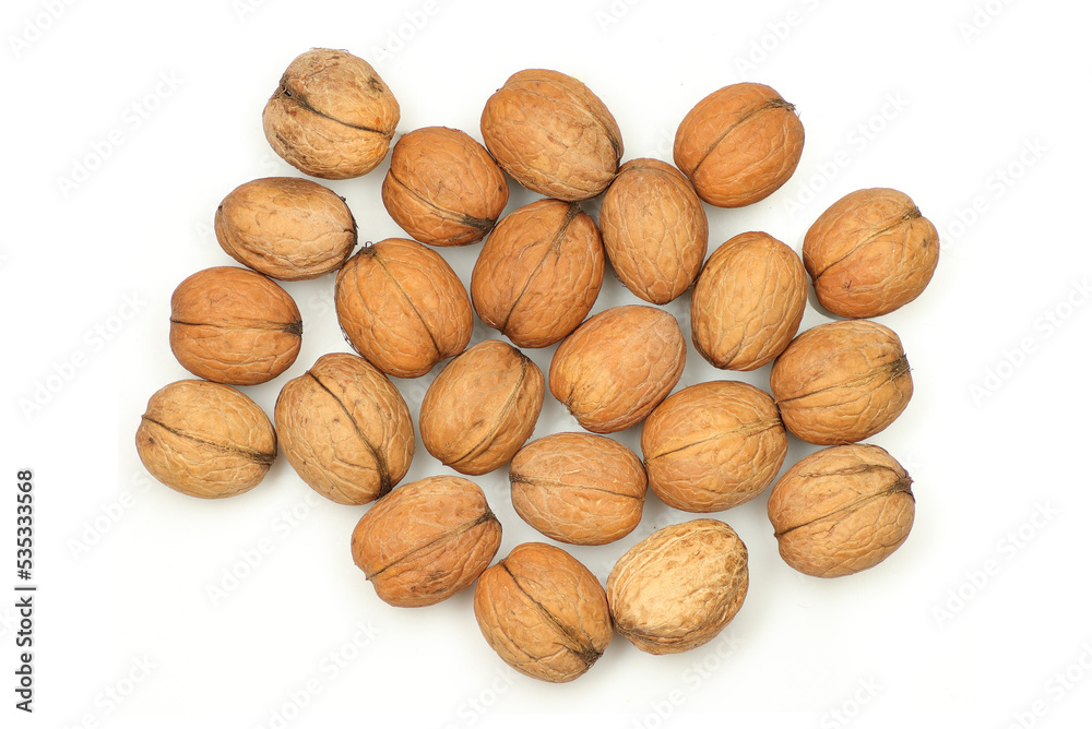 a dozen walnuts from above a dozen walnuts from above