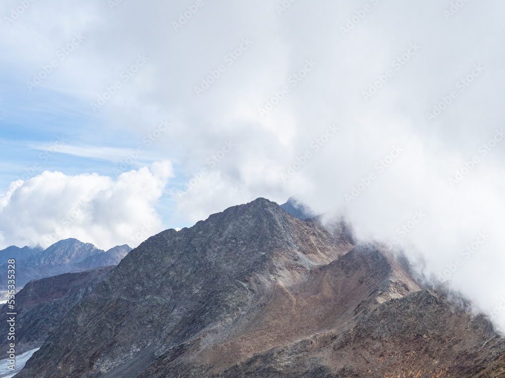 mountains in Kurzras in South Tyrol, Italy