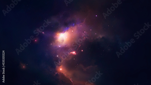 Nebula on a background of outer space  