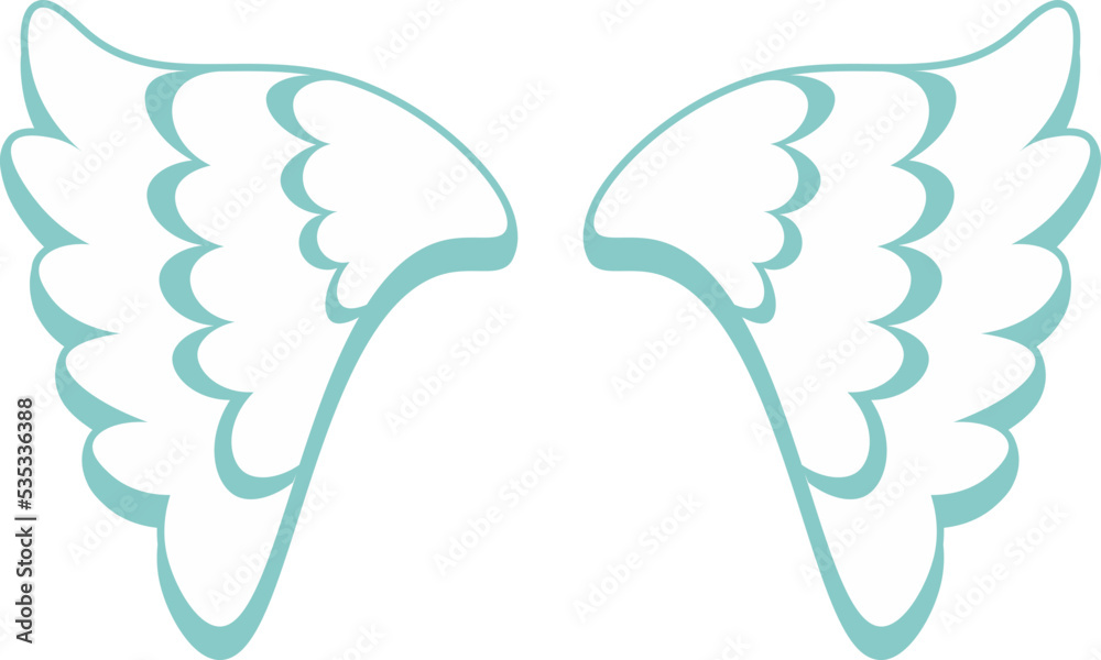 Cartoon Angel Wings vector illustration Cartoon Angel Wings vector illustration