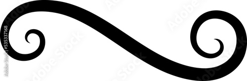 Calligraphy Swirl Decorative Design Element