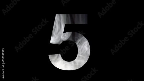 Wallpaper Mural Countdown from 10 to 1 on a black background. Figures with smoke background Torontodigital.ca