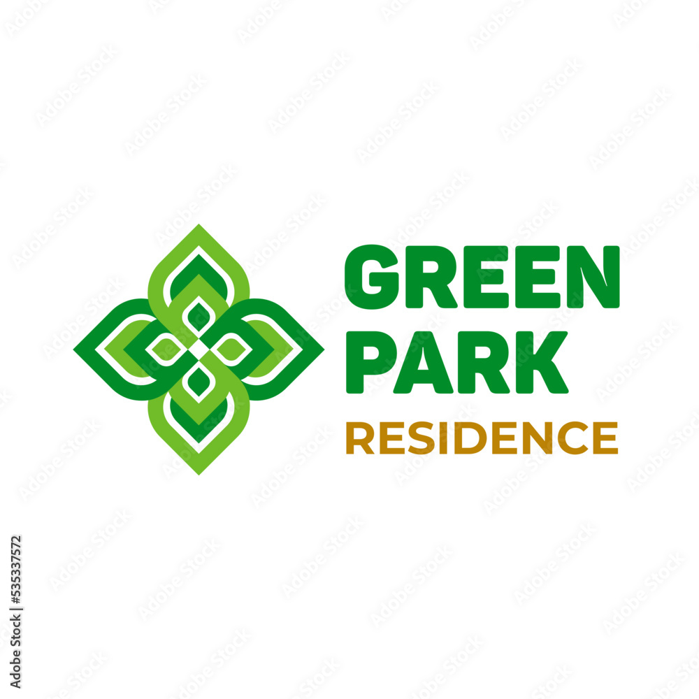 green park logo template in flat design style green park logo template in flat design style