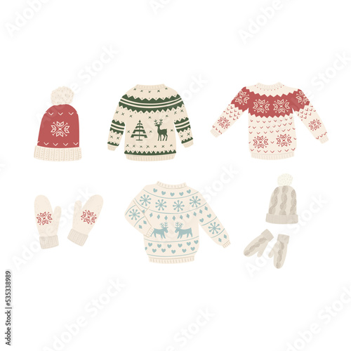 Set of winter Clothing.