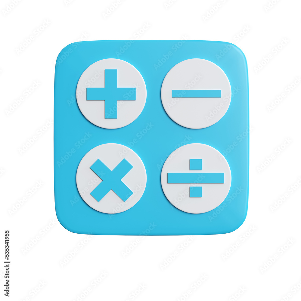 3D illustration of icons with transparent background 3D illustration of icons with transparent background