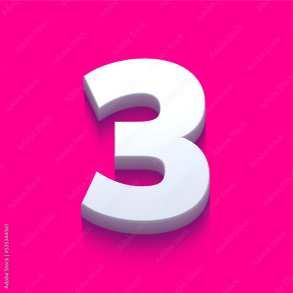 3d alphabet, set of golden numbers and symbol on grey background, 3d rendering, number three 3d alphabet, set of golden numbers and symbol on grey background, 3d rendering, number three