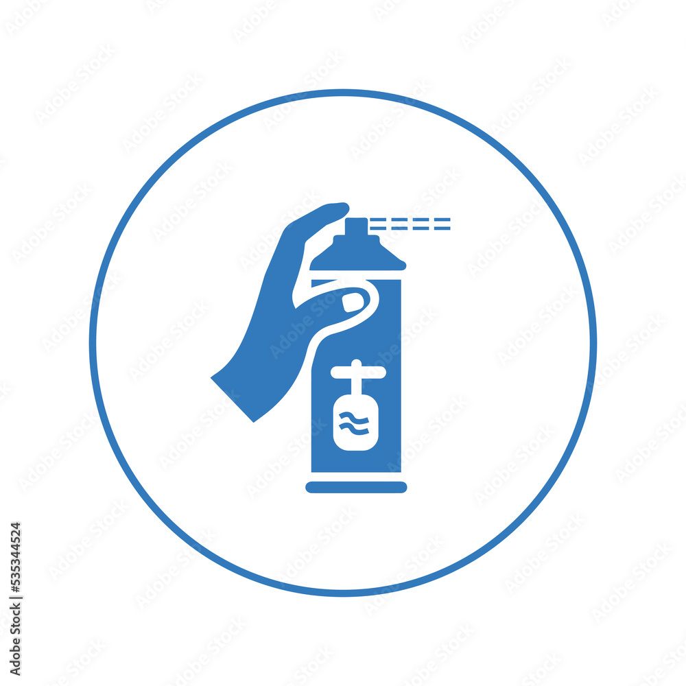 Hand room spray bottle icon | Circle version icon | Hand room spray bottle icon | Circle version icon |