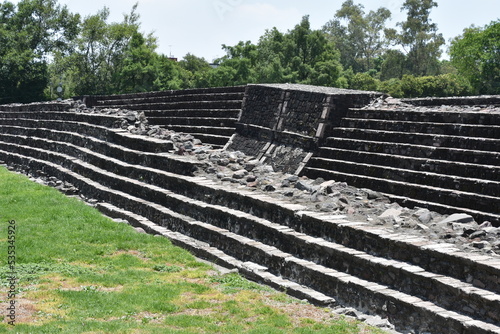 Wide Aztec Stairways at Tlatelolco Archeological Site  Plaza of the Three Cultures  Mexico City