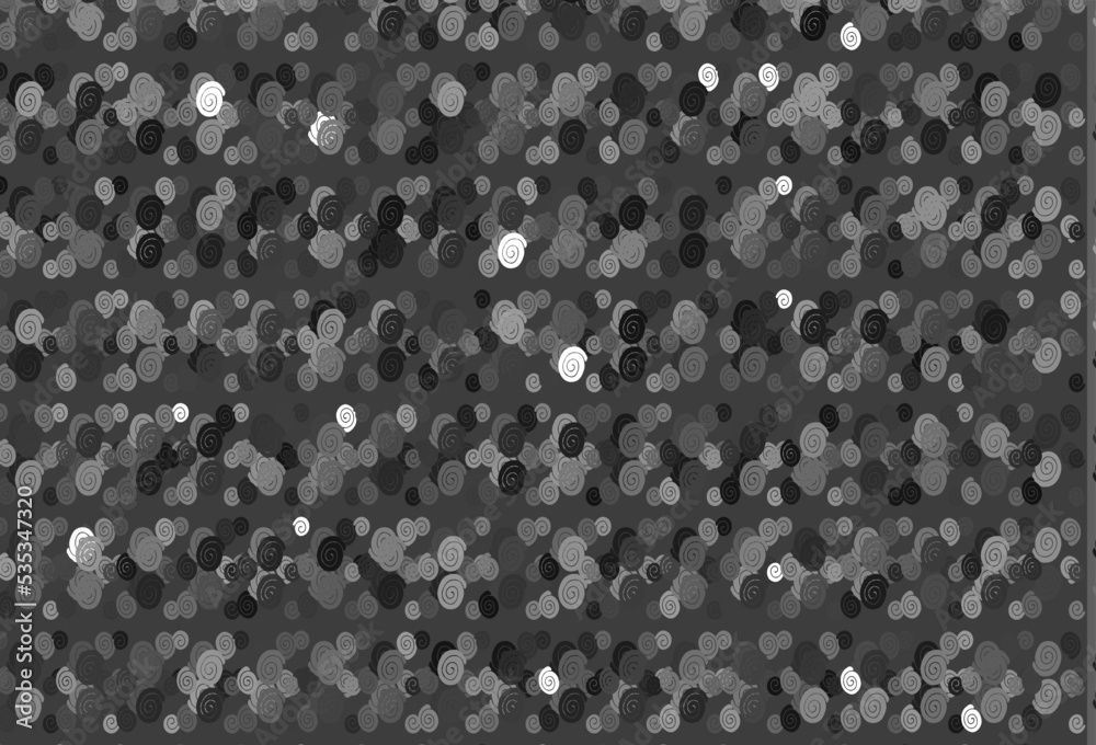 Light Silver, Gray vector pattern with curved circles. Light Silver, Gray vector pattern with curved circles.