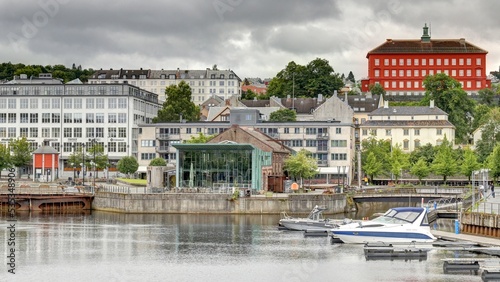 centre ville de Trondheim en Norvège, Gamle Bybro Bryggene i Trondheim	 photo