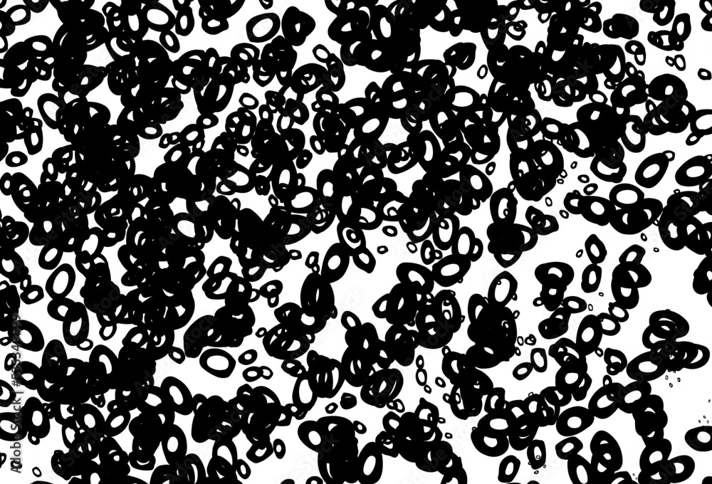 Black and white vector pattern with spheres.