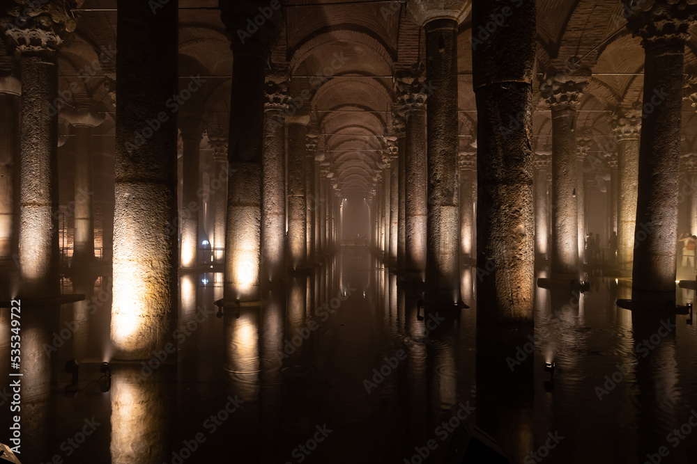 Basilica Cistern view. Travel to Istanbul background photo