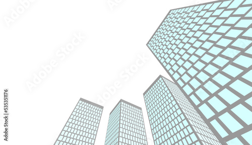 City illustration architectural vector drawing