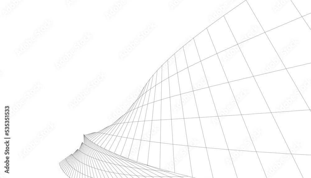 Abstract architectural drawing 3d illustration Abstract architectural drawing 3d illustration