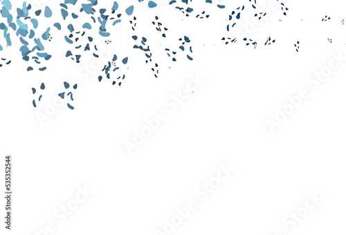 Light BLUE vector template with memphis shapes.