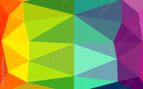 Light Multicolor  Rainbow vector polygon abstract background.