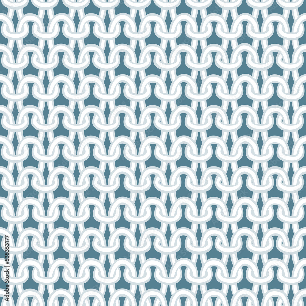Knitted texture in a realistic style.Seamless repeat pattern white color on blue.Endless abstract geometric background for printing on fabric and paper.Vector stationary template.
Knitted texture in a realistic style.Seamless repeat pattern white color on blue.Endless abstract geometric background for printing on fabric and paper.Vector stationary template.