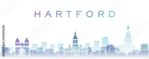 Hartford Transparent Layers Gradient Landmarks Skyline